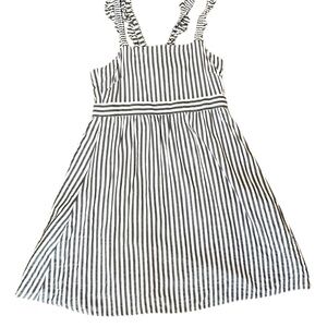 Madewell Black and White Striped Dress